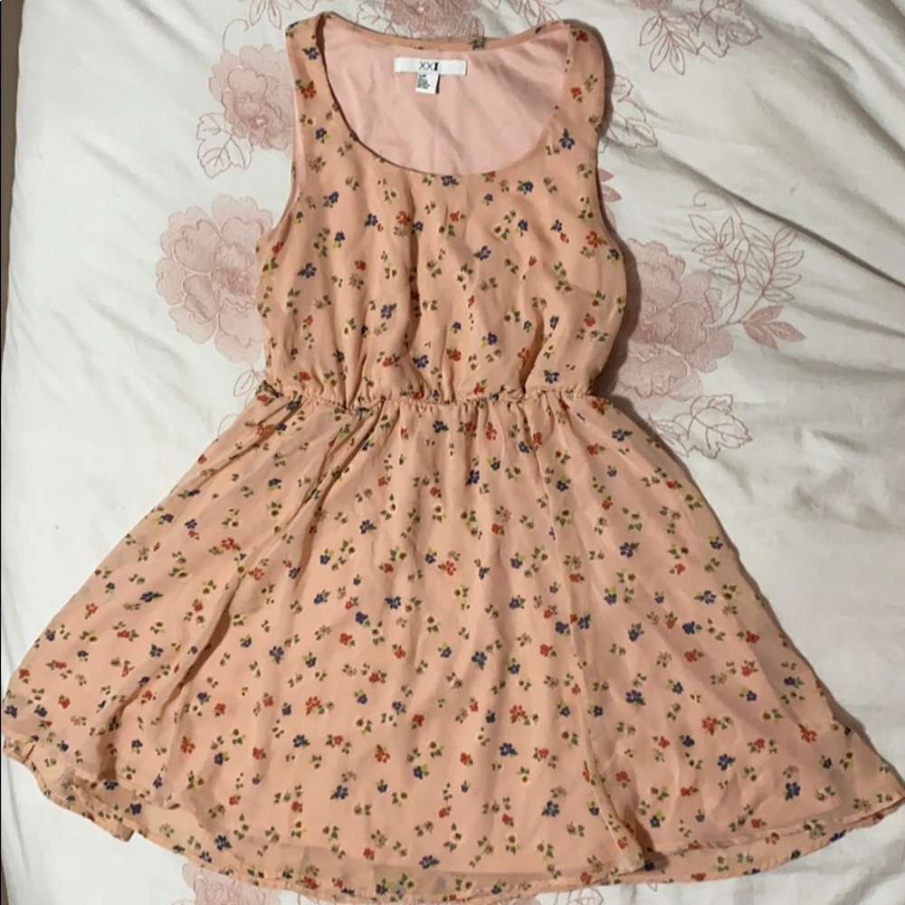 Pink floral dress